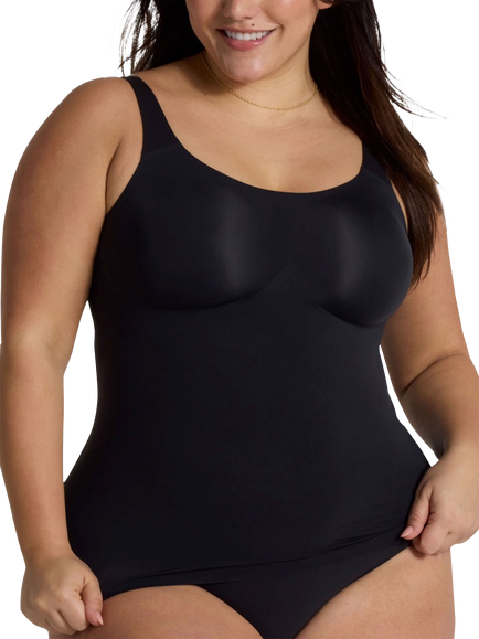 Evelyn & Bobbie Scoop Neck Vest Top, Black