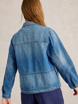 White Stuff Camille Denim Jacket, Mid Denim - view 2, Mid Denim