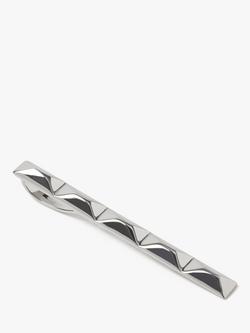 Simon Carter Facet Tie Slide, Silver Tone, Silver Tone