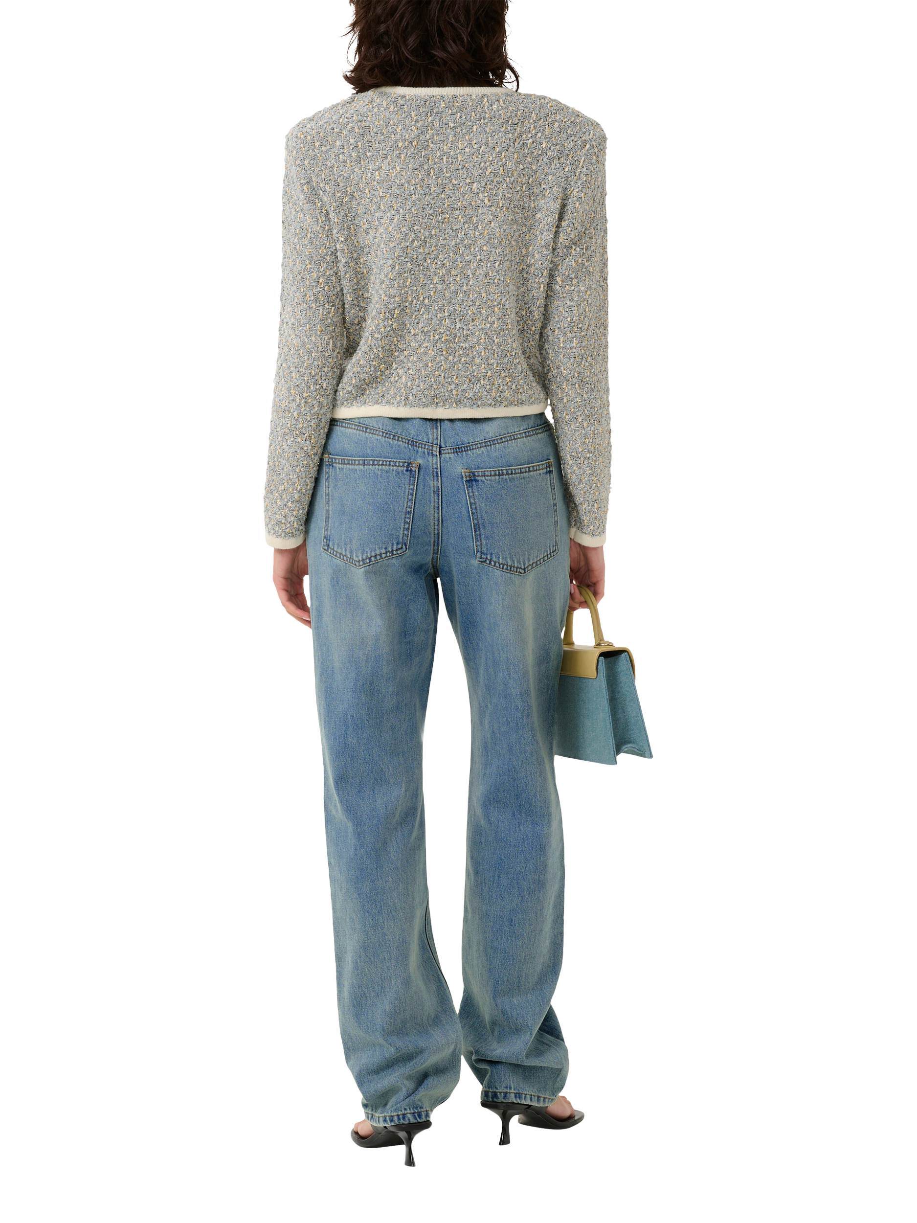 Product image 2 of 6, which shows Gestuz GZlayza Straight Fit Jeans, Mid Blue Vntage Wash, 27R