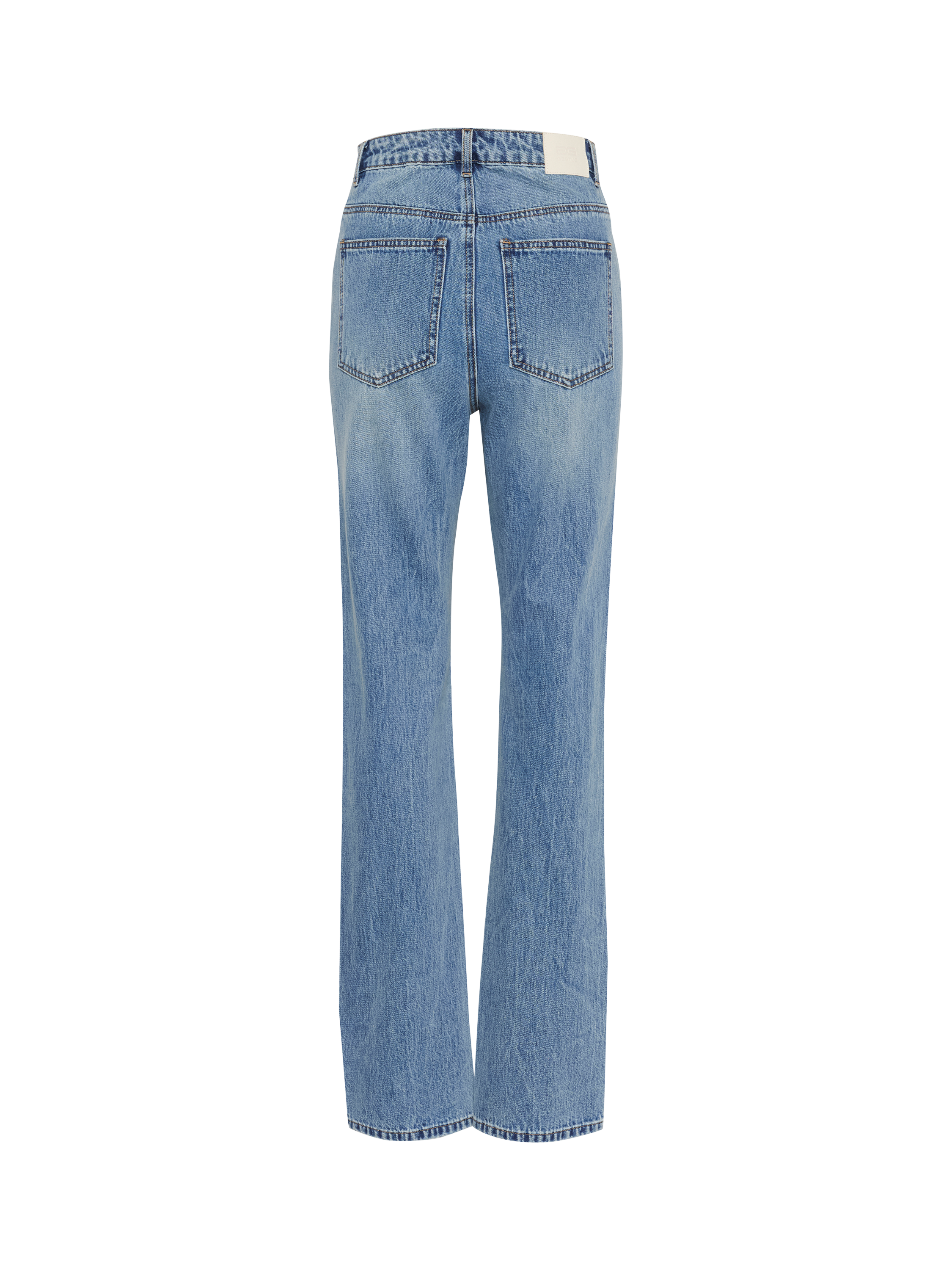 Product image 6 of 6, which shows Gestuz GZlayza Straight Fit Jeans, Mid Blue Vntage Wash, 27R