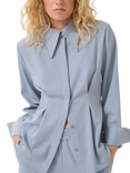 Gestuz Mareen Fitted Shirt, Grey Blue