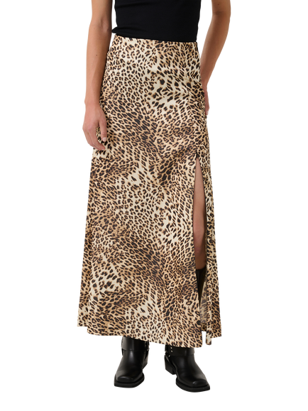 Gestuz GZLeelo Leopard Print Maxi Skirt, Multi, Multi