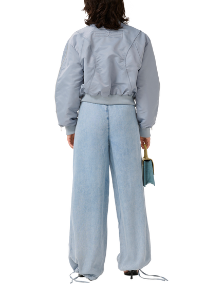 Gestuz GZfelina Relaxed Fit Trousers, Light Blue Washed - view 2, Light Blue Washed