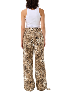 Gestuz GZleonia Leopard Print Trousers, Multi - view 2, Multi