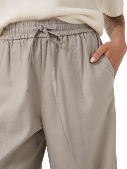 Gestuz GZliane Linen Trousers, Rock Ridge - view 2, Rock Ridge