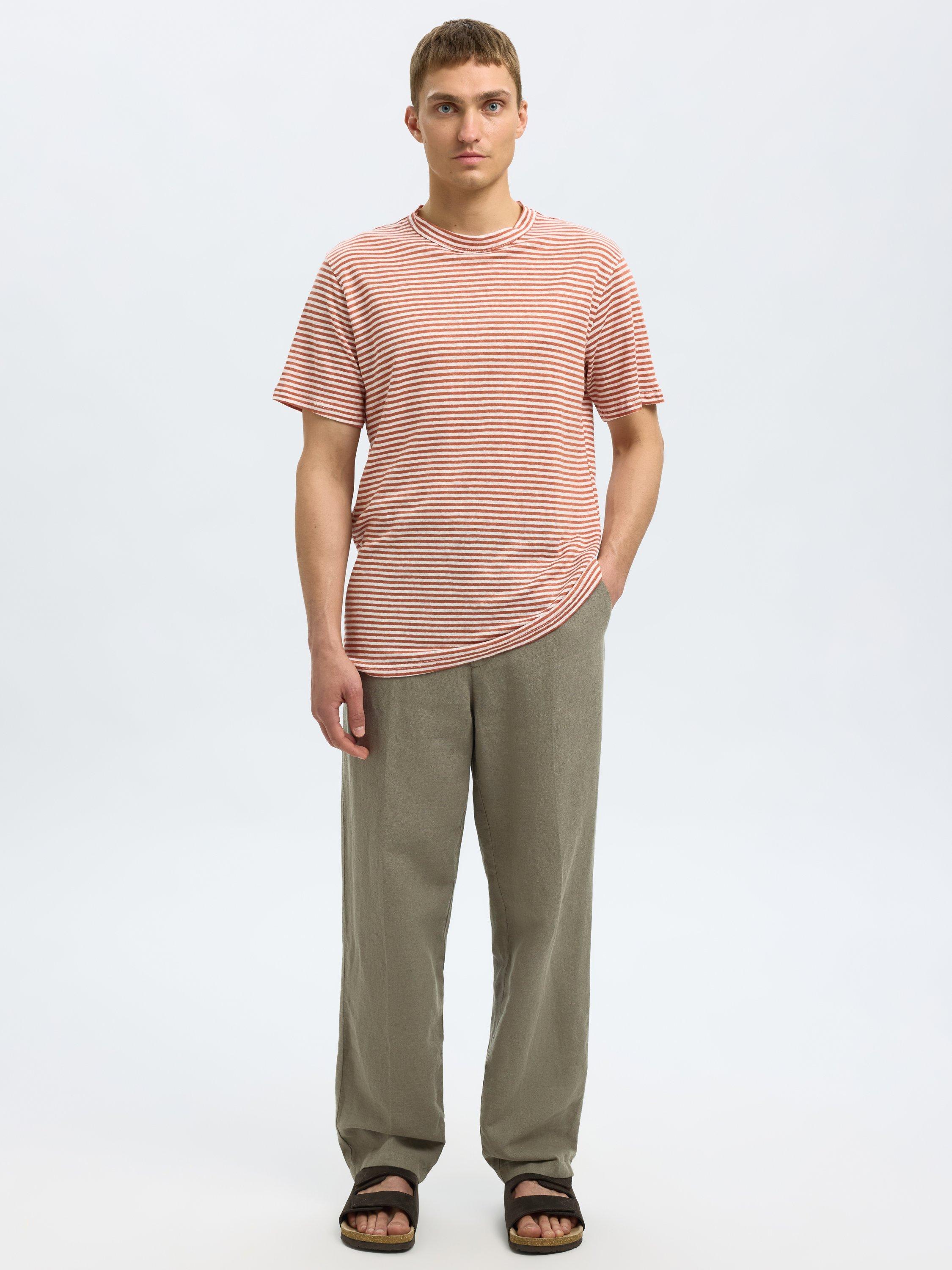 Product image 2 of 6, which shows Selected Mads Straight Trousers, Vetiver, 30R