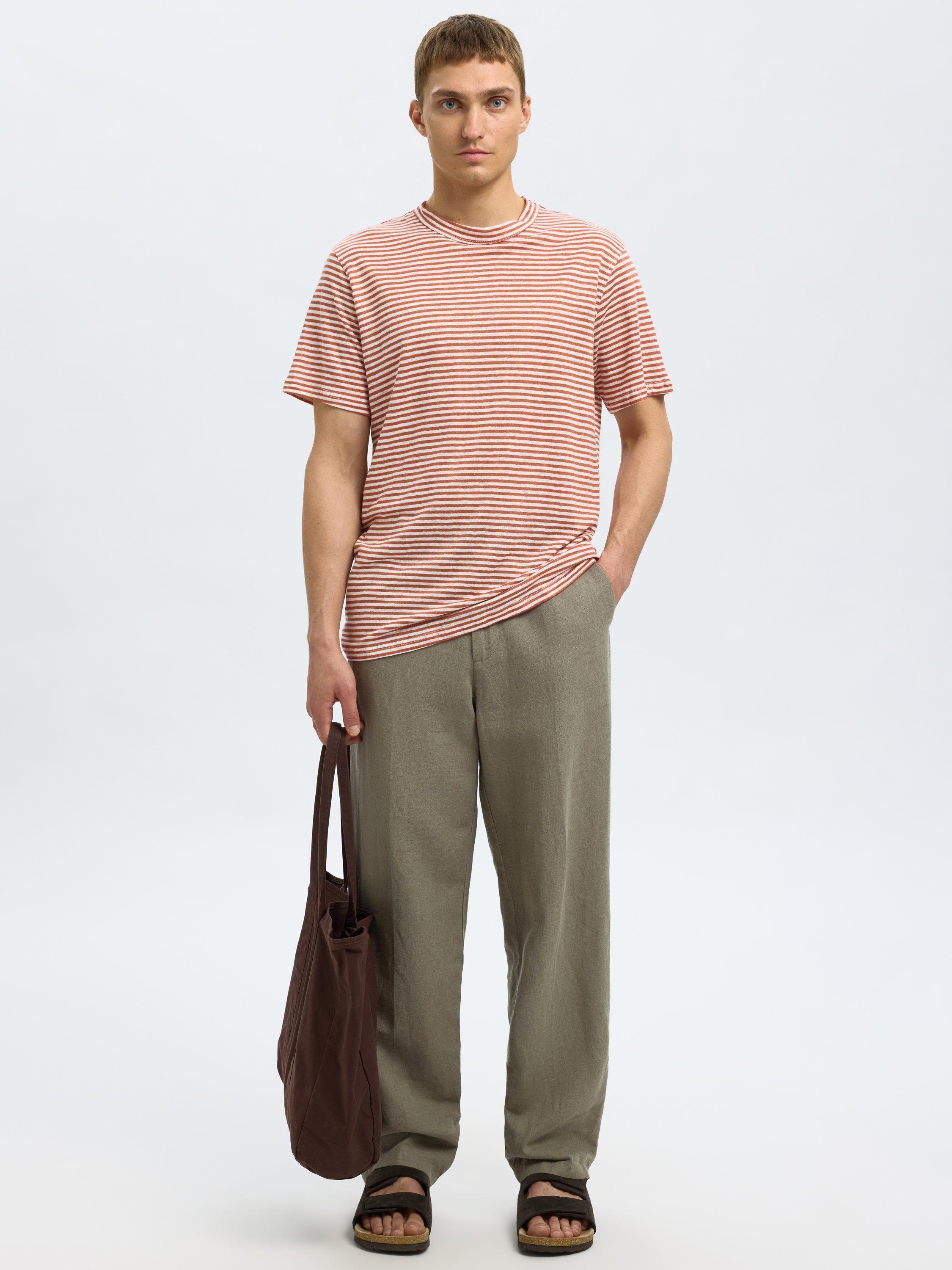 Product image 3 of 6, which shows Selected Mads Straight Trousers, Vetiver, 30R