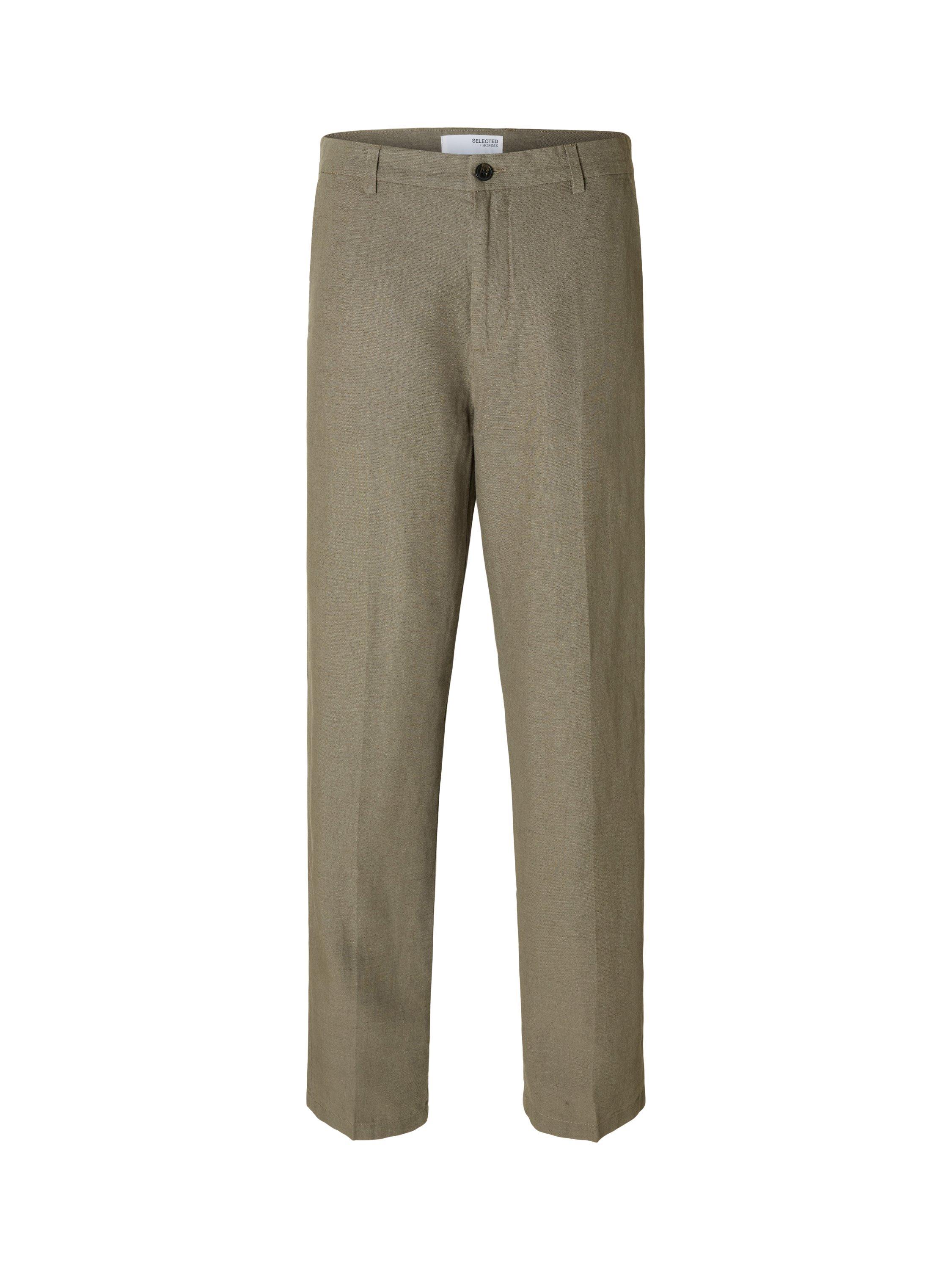 Product image 6 of 6, which shows Selected Mads Straight Trousers, Vetiver, 30R