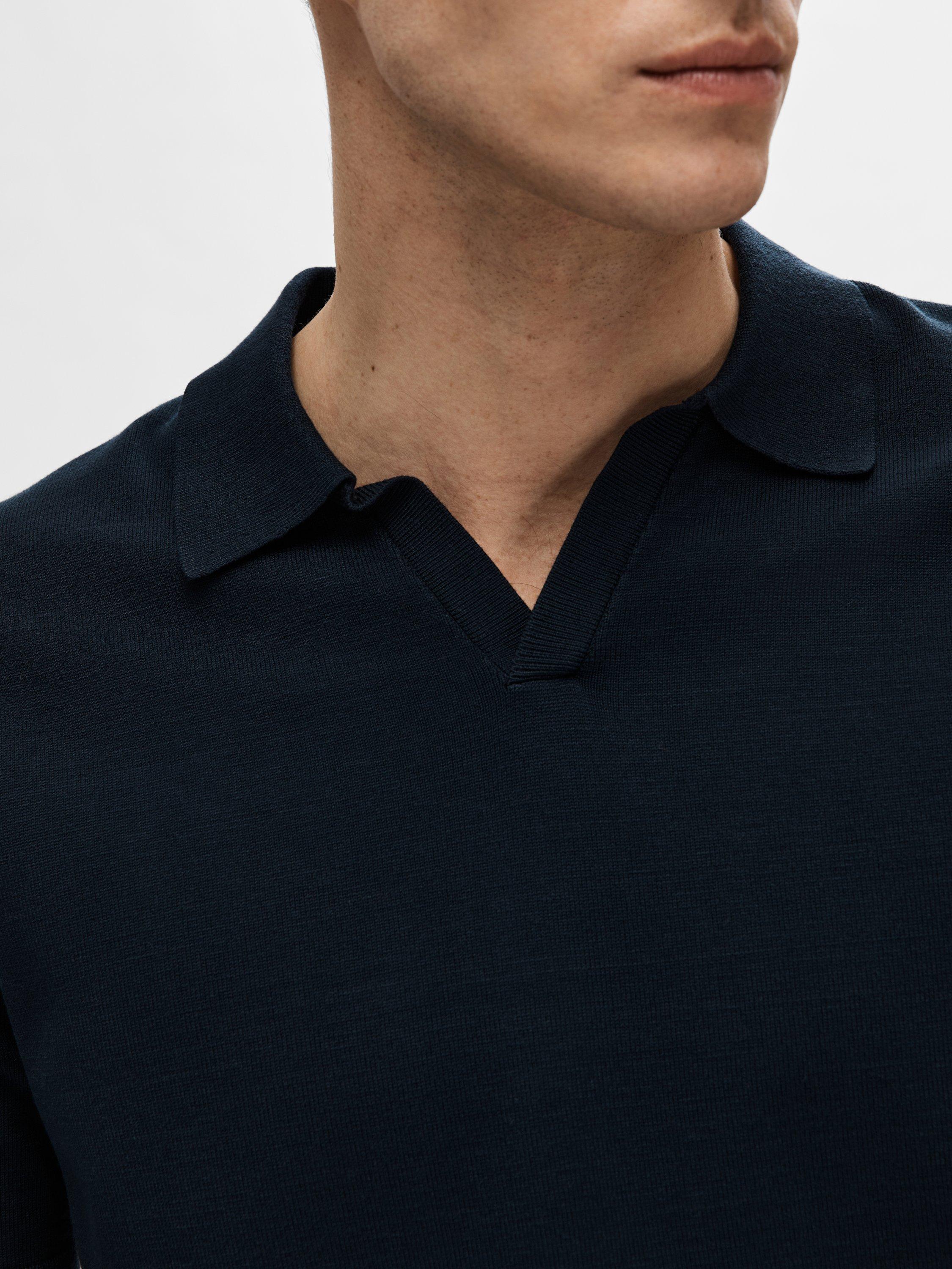 Product image 3 of 6, which shows Selected Teller Regular Fit Polo Shirt, Sky Captain, S