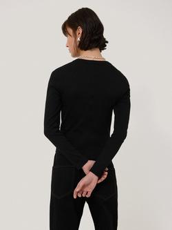 Jigsaw Long Sleeve Baby Top - view 2, Black