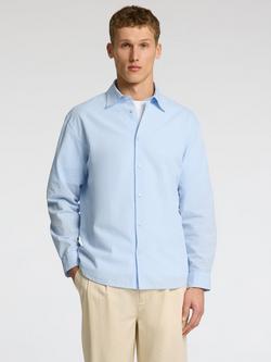 Selected Seersucker Long Sleeve Shirt, Cashmere Blue - view 2, Cashmere Blue