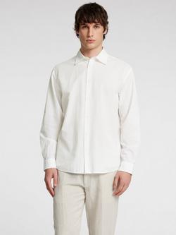 Selected Cotton Seersucker Shirt, Bright White, Bright White