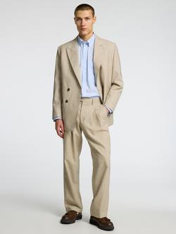 Selected Axel Relaxed Fit Wool Suit Jacket, Egret - view 2, Egret