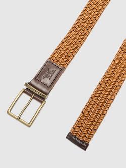 Rodd & Gunn Shore Woven Leather Blend Belt, Light Cognac - view 2, Light Cognac