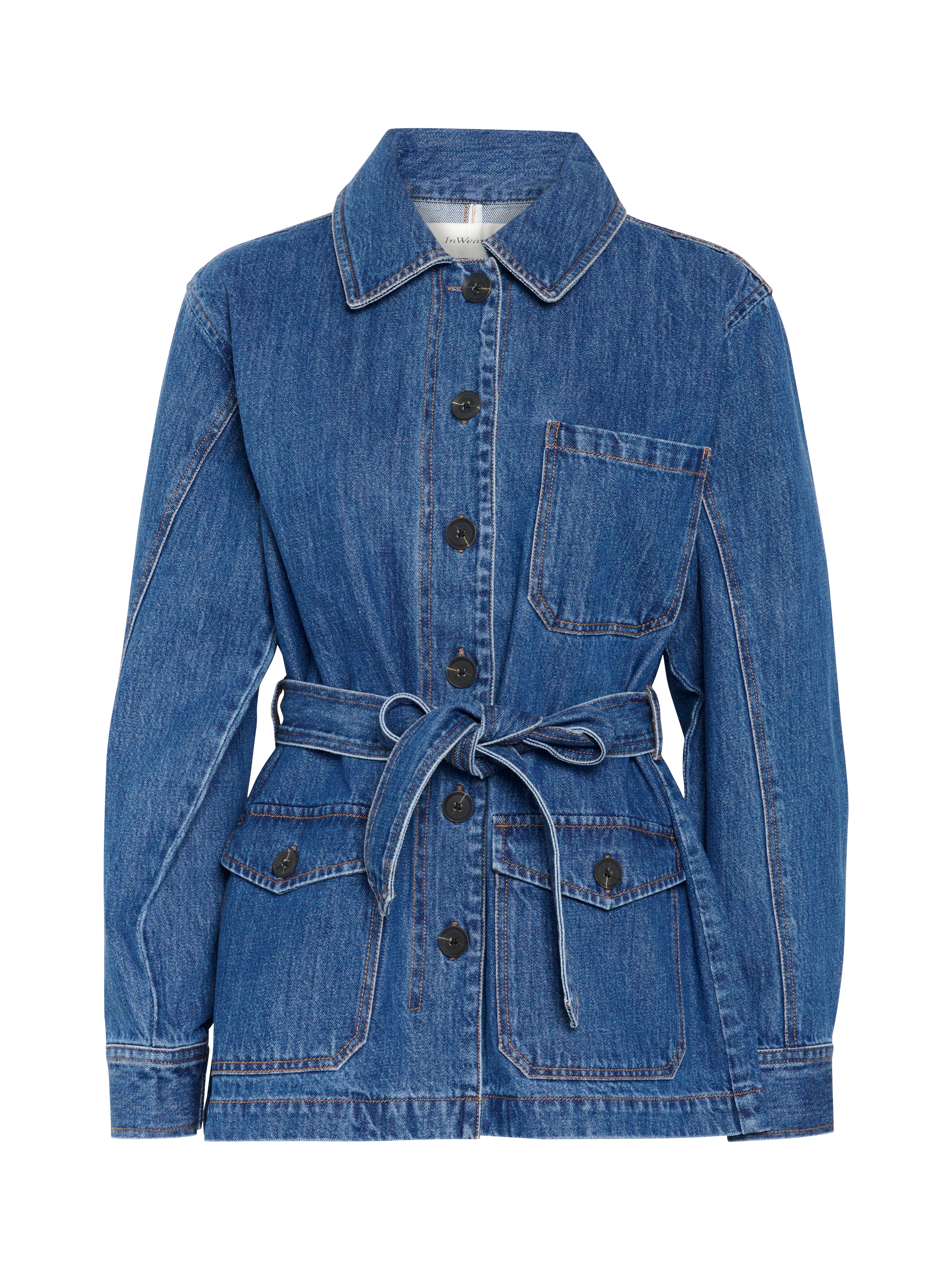 Product image 5 of 6, which shows InWear Morrigan Belted Denim Jacket, Blue, 8