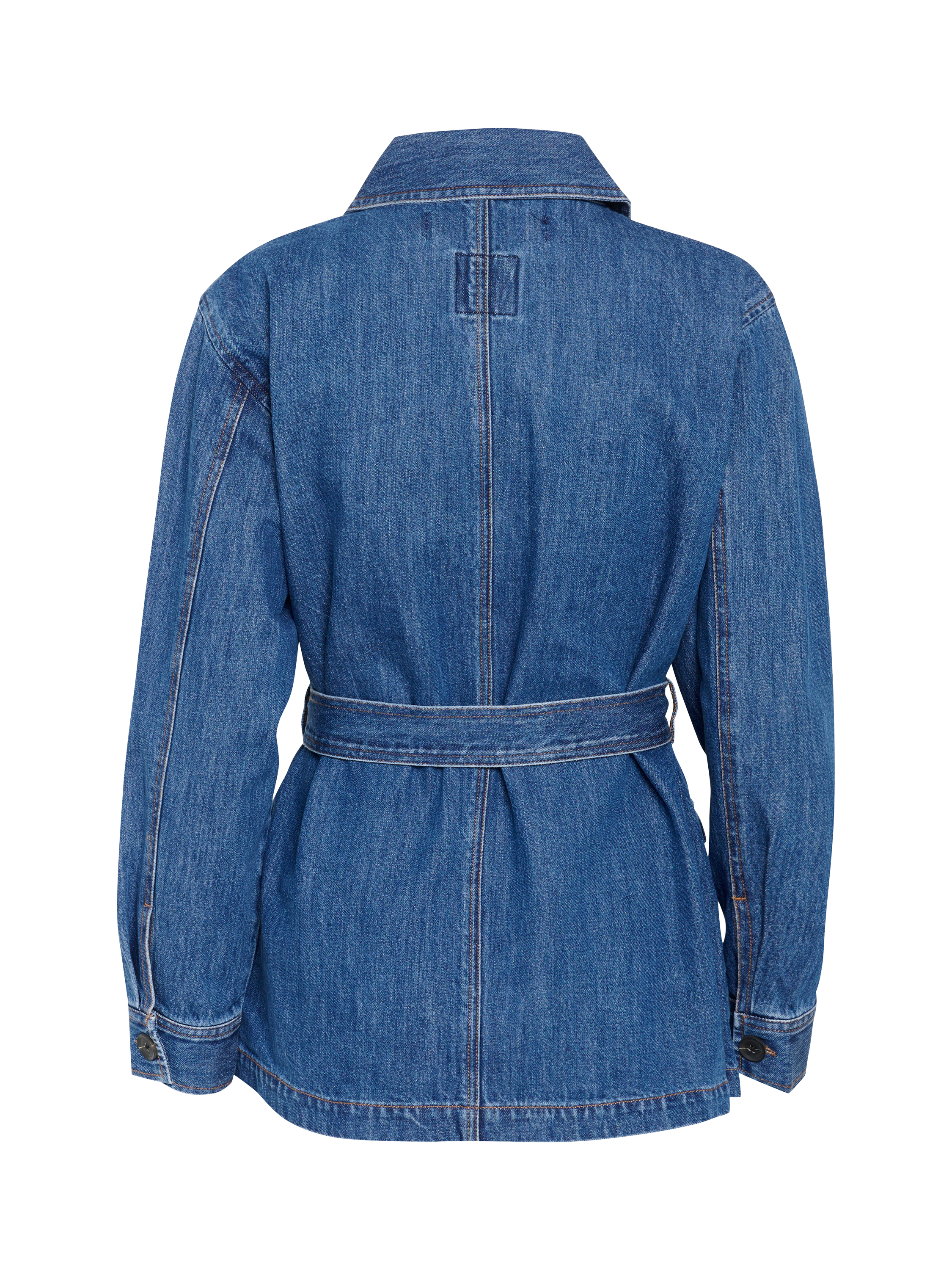 Product image 6 of 6, which shows InWear Morrigan Belted Denim Jacket, Blue, 8