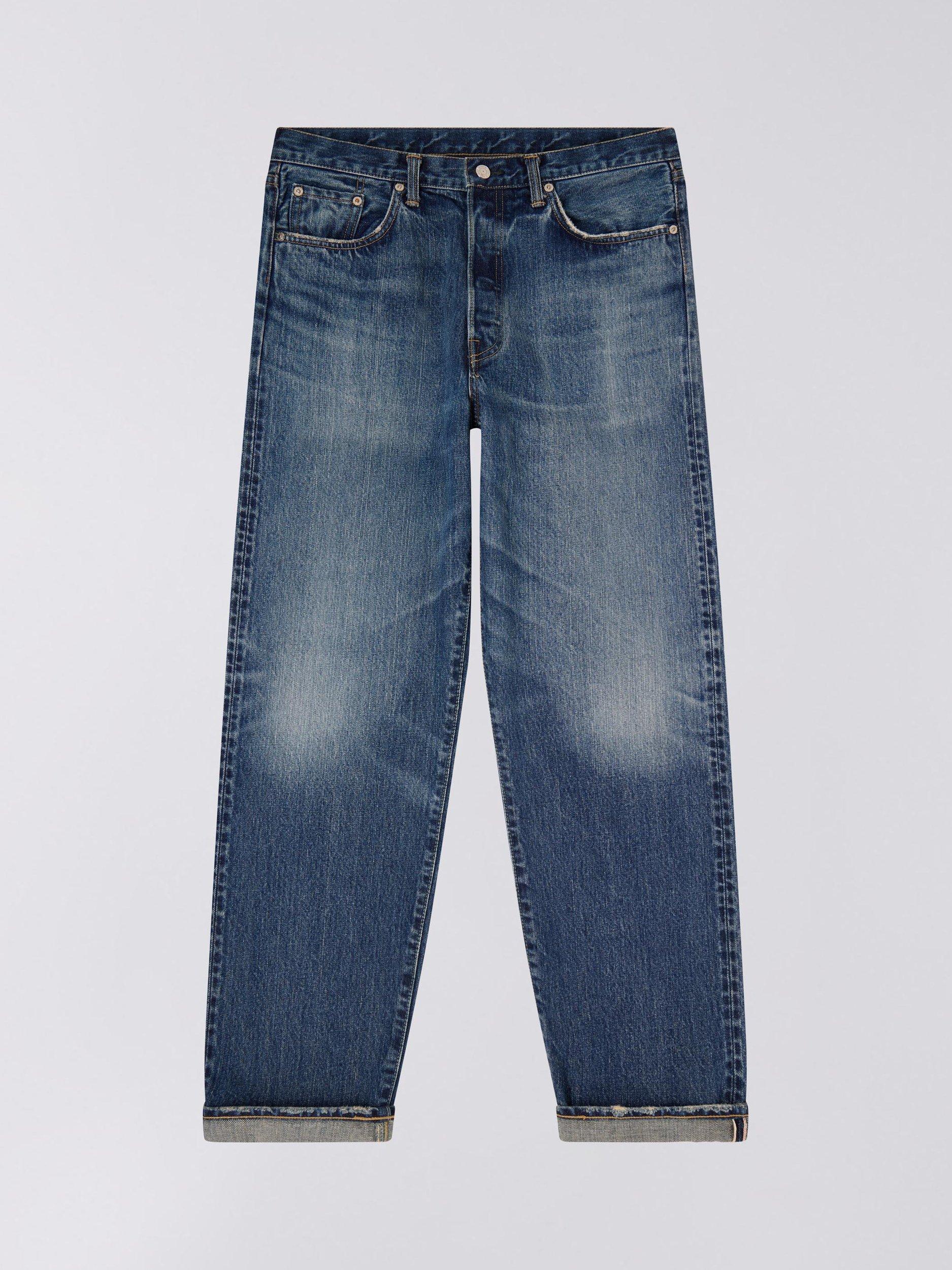 Product image 1 of 4, which shows Edwin Made in Japan Loose Fit Selvage Denim Jeans, Blue Wash, 30R
