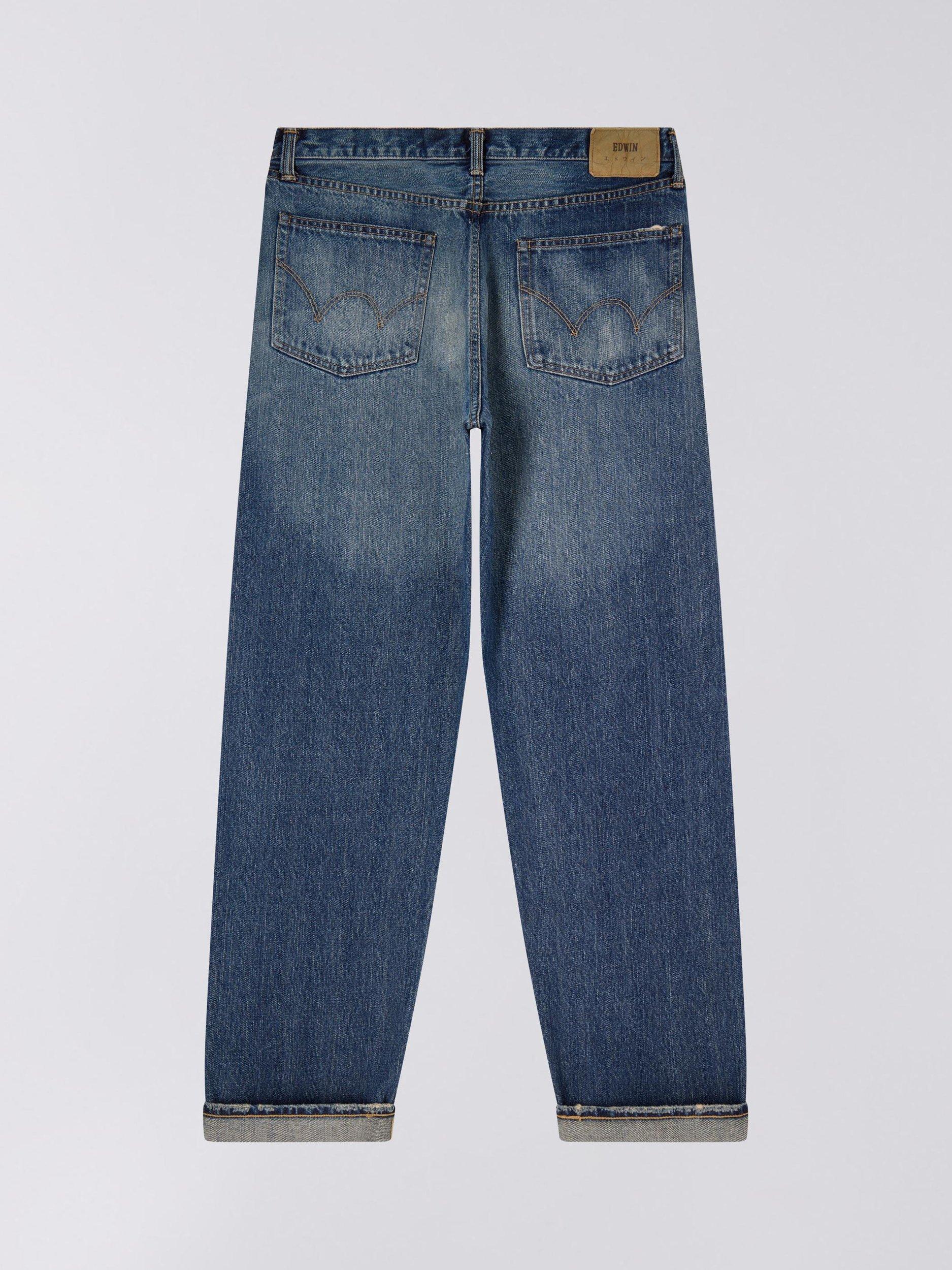 Product image 2 of 4, which shows Edwin Made in Japan Loose Fit Selvage Denim Jeans, Blue Wash, 30R