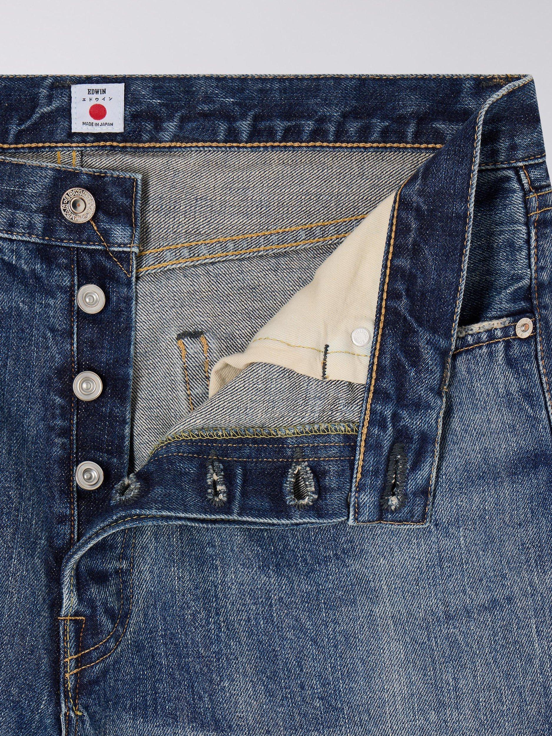 Product image 3 of 4, which shows Edwin Made in Japan Loose Fit Selvage Denim Jeans, Blue Wash, 30R