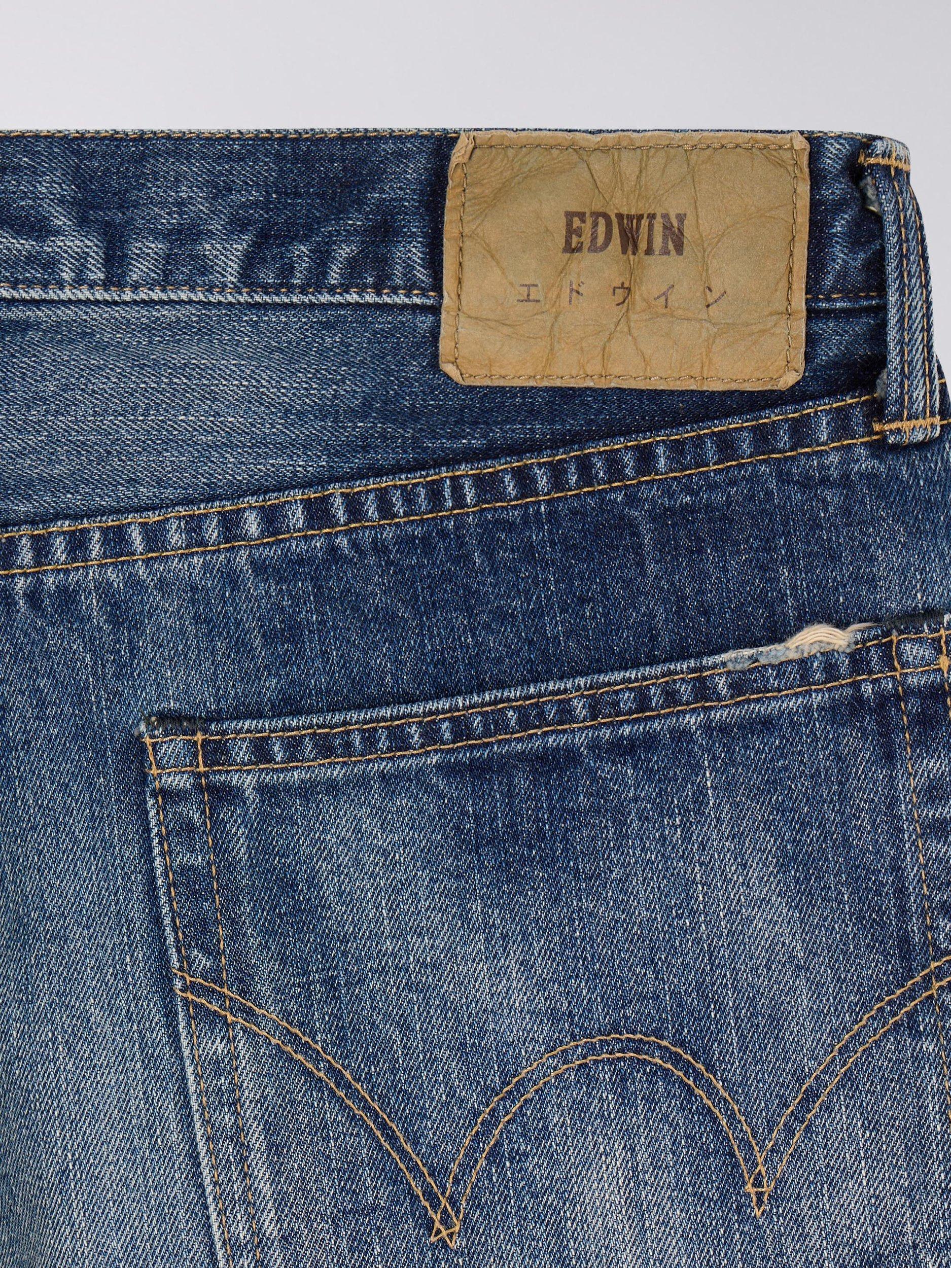 Product image 4 of 4, which shows Edwin Made in Japan Loose Fit Selvage Denim Jeans, Blue Wash, 30R