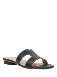 Dune London Wide Fit Loupe Flat Sliders, Black