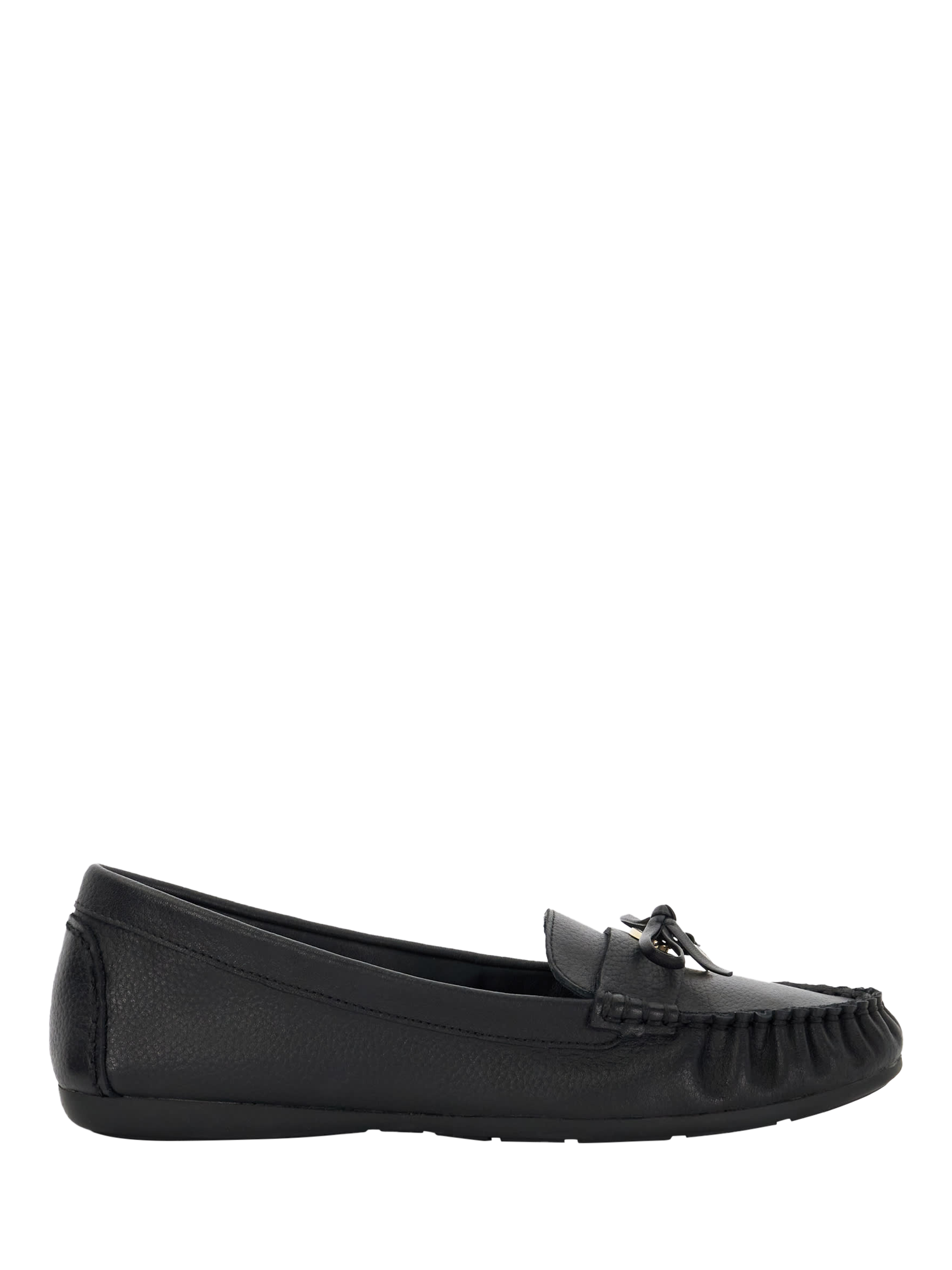 Product image 1 of 5, which shows Dune London Grovers Leather Loafers, Black, 3
