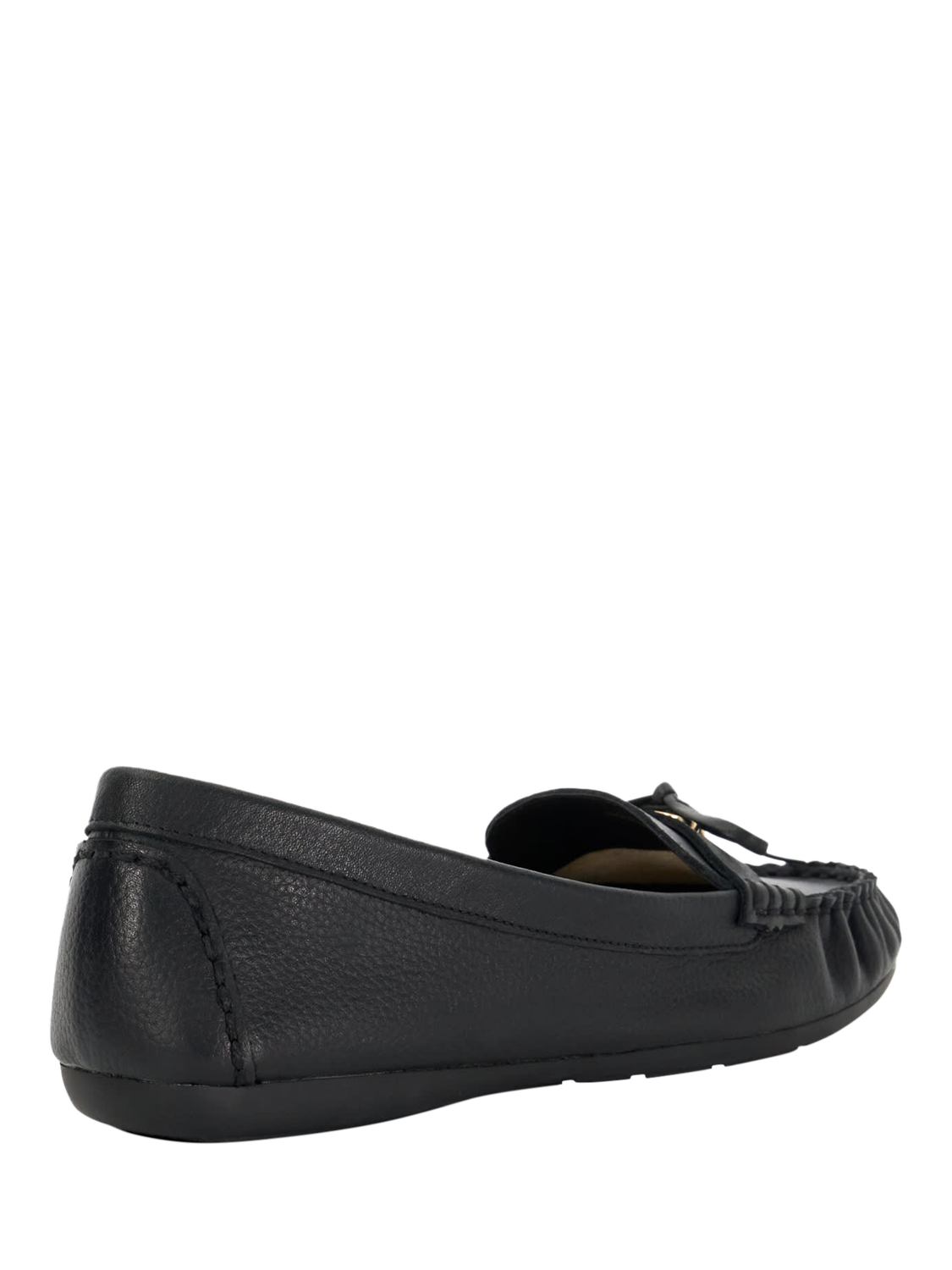 Product image 4 of 5, which shows Dune London Grovers Leather Loafers, Black, 3