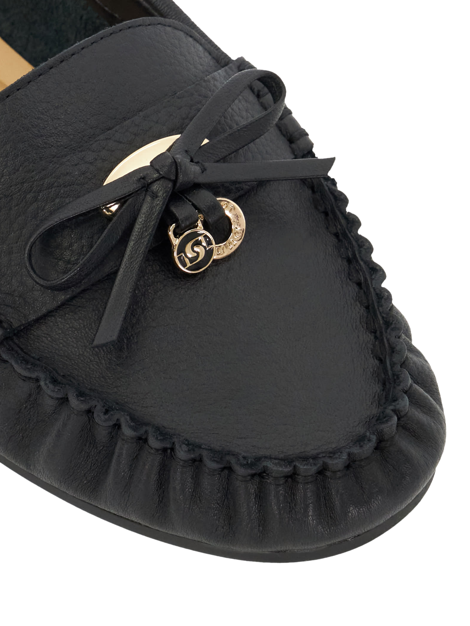Product image 5 of 5, which shows Dune London Grovers Leather Loafers, Black, 3