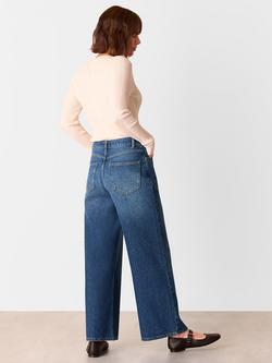 Whistles Straight Ankle Length Jeans, Blue - view 2, Blue