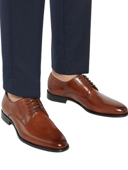 Dune London Salisbury Premium Leather Sole Derby Shoes - view 2, Tan
