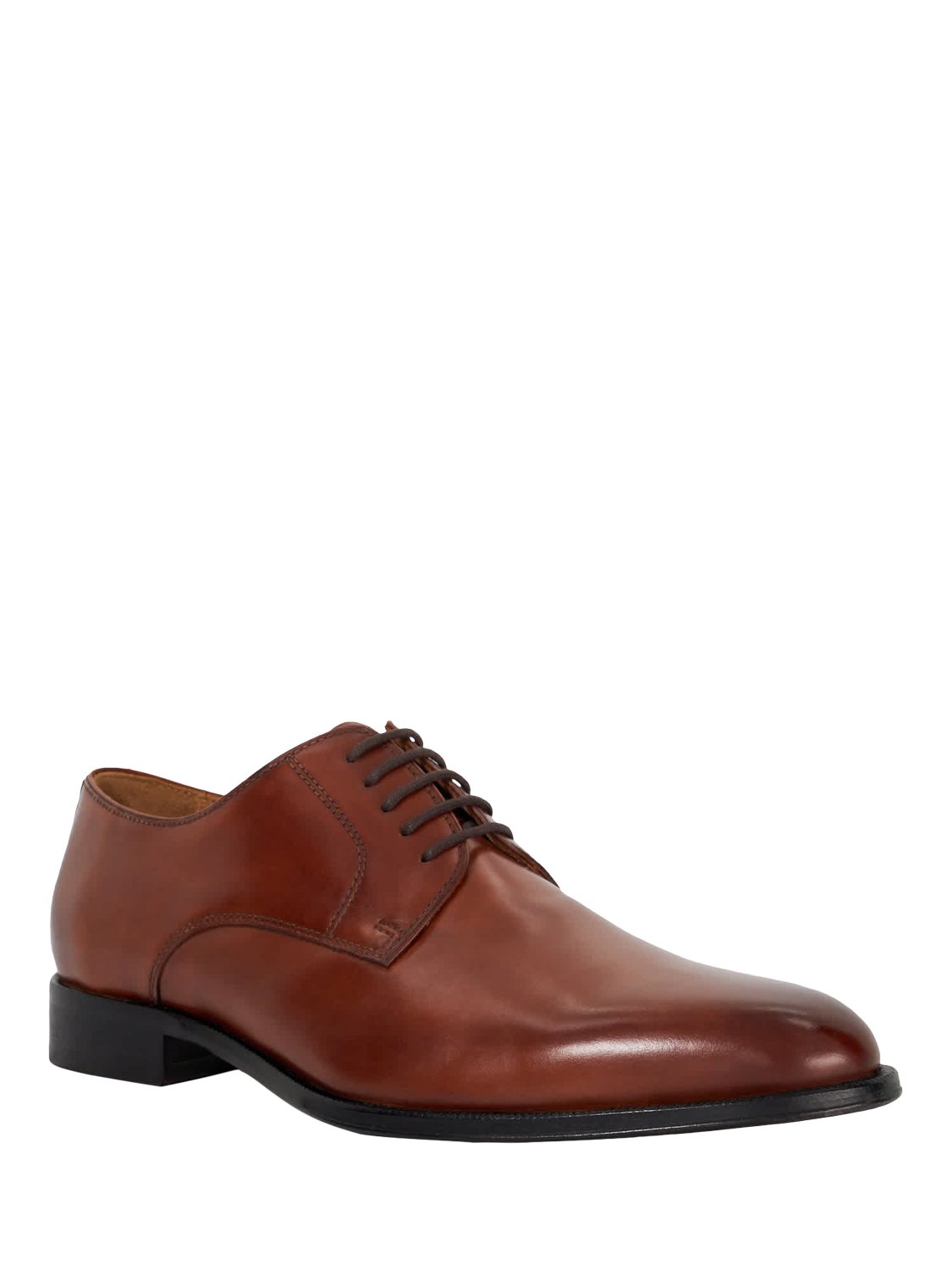 Product image 3 of 6, which shows Dune London Salisbury Leather Derby Shoes, Tan, 6