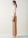 L.K.Bennett Ophelia Rib Knit Top, Ivory