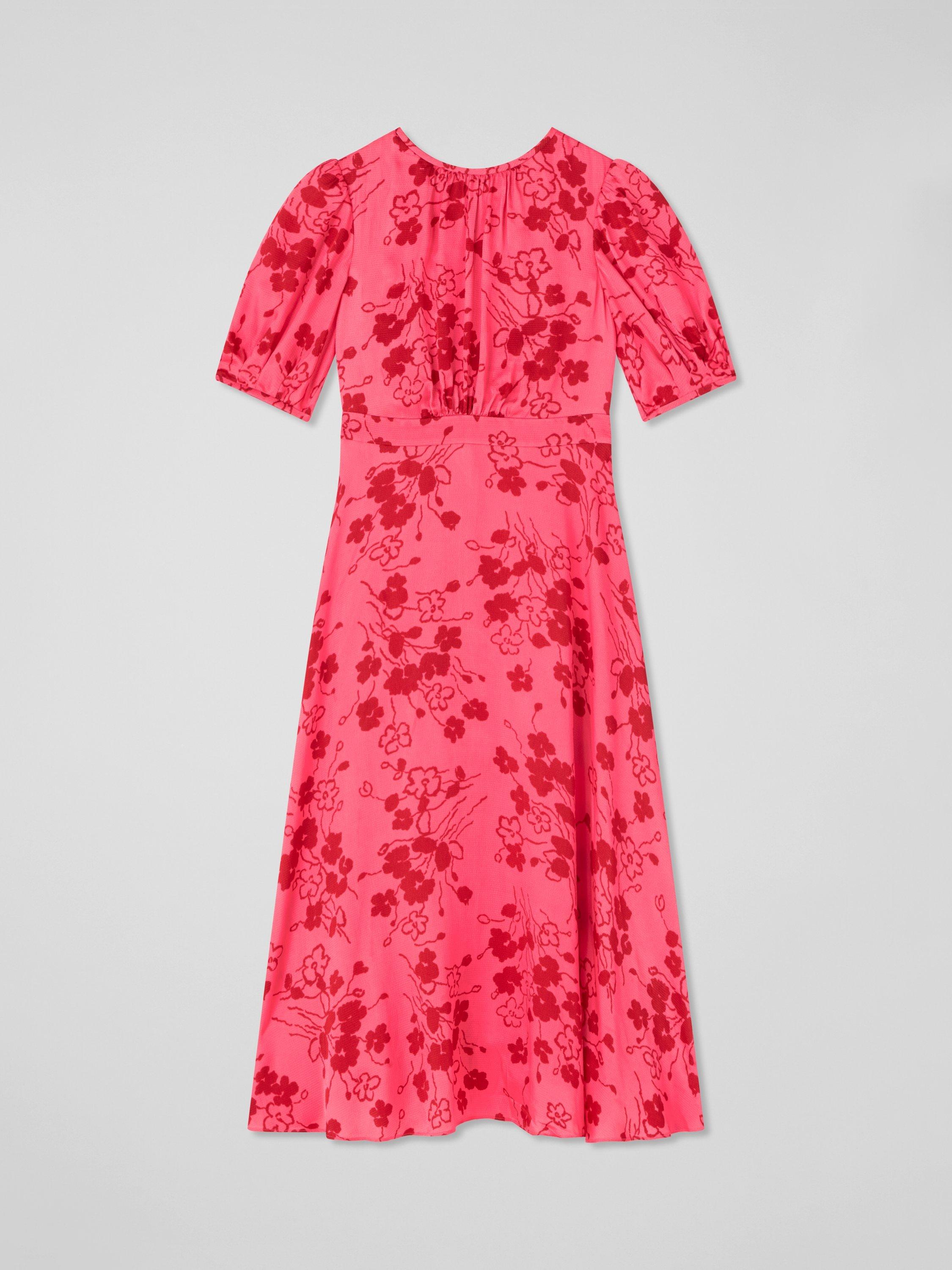 Product image 1 of 1, which shows L.K.Bennett Petite Jem Floral Dress, Pink, 6