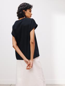 AND/OR Turn Up Sleeve Tank T-Shirt - view 2, Black