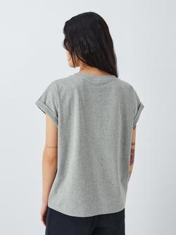 AND/OR Turn Up Sleeve Tank T-Shirt - view 2, Grey Marl