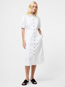 French Connection Chambray Shirt Dress, Ecru