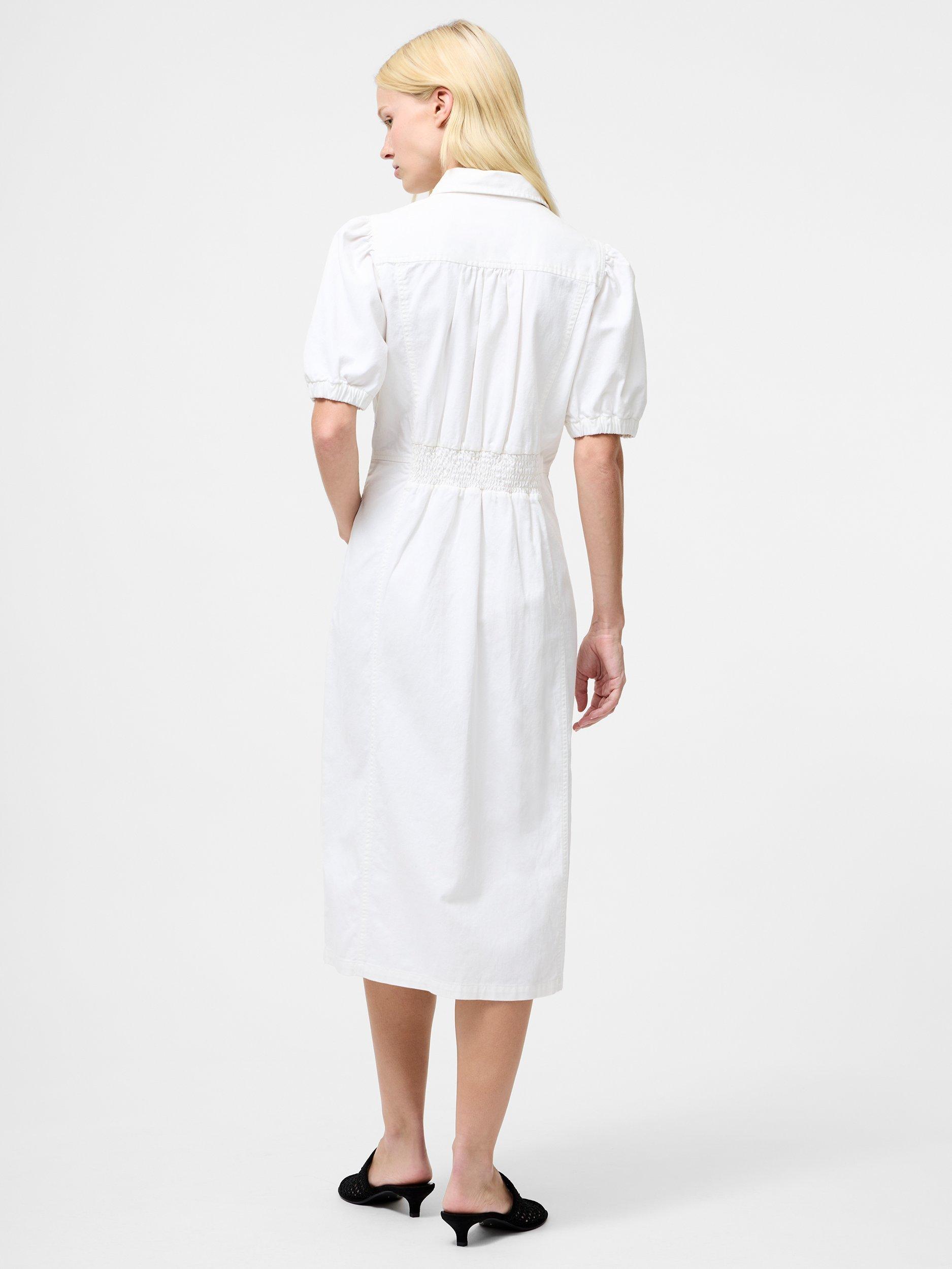 Product image 4 of 5, which shows French Connection Chambray Shirt Dress, Ecru, 6