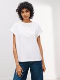 AND/OR Turn Up Sleeve Tank T-Shirt, White
