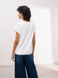 AND/OR Turn Up Sleeve Tank T-Shirt, White