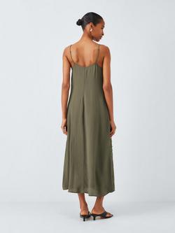 AND/OR Ember Embellished Slip Dress, Khaki - view 2, Khaki