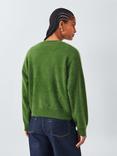 John Lewis Brushed Cashmere Crew Neck Jumper, Green