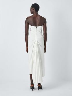 John Lewis x A.W.A.K.E. MODE Bustle Back Midi Dress, Off White - view 2, Off White