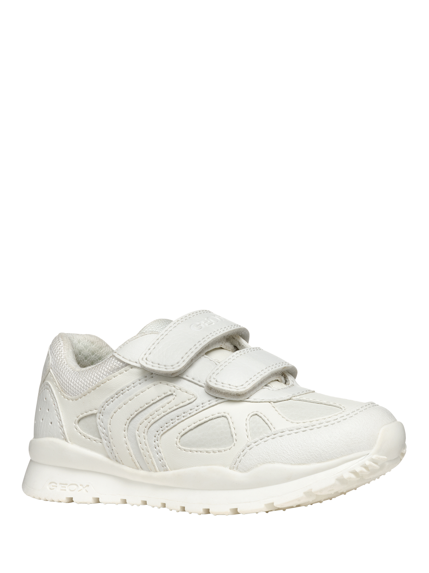 Product image 2 of 6, which shows Geox Kids' Pavel Riptape Trainers, White, EU26