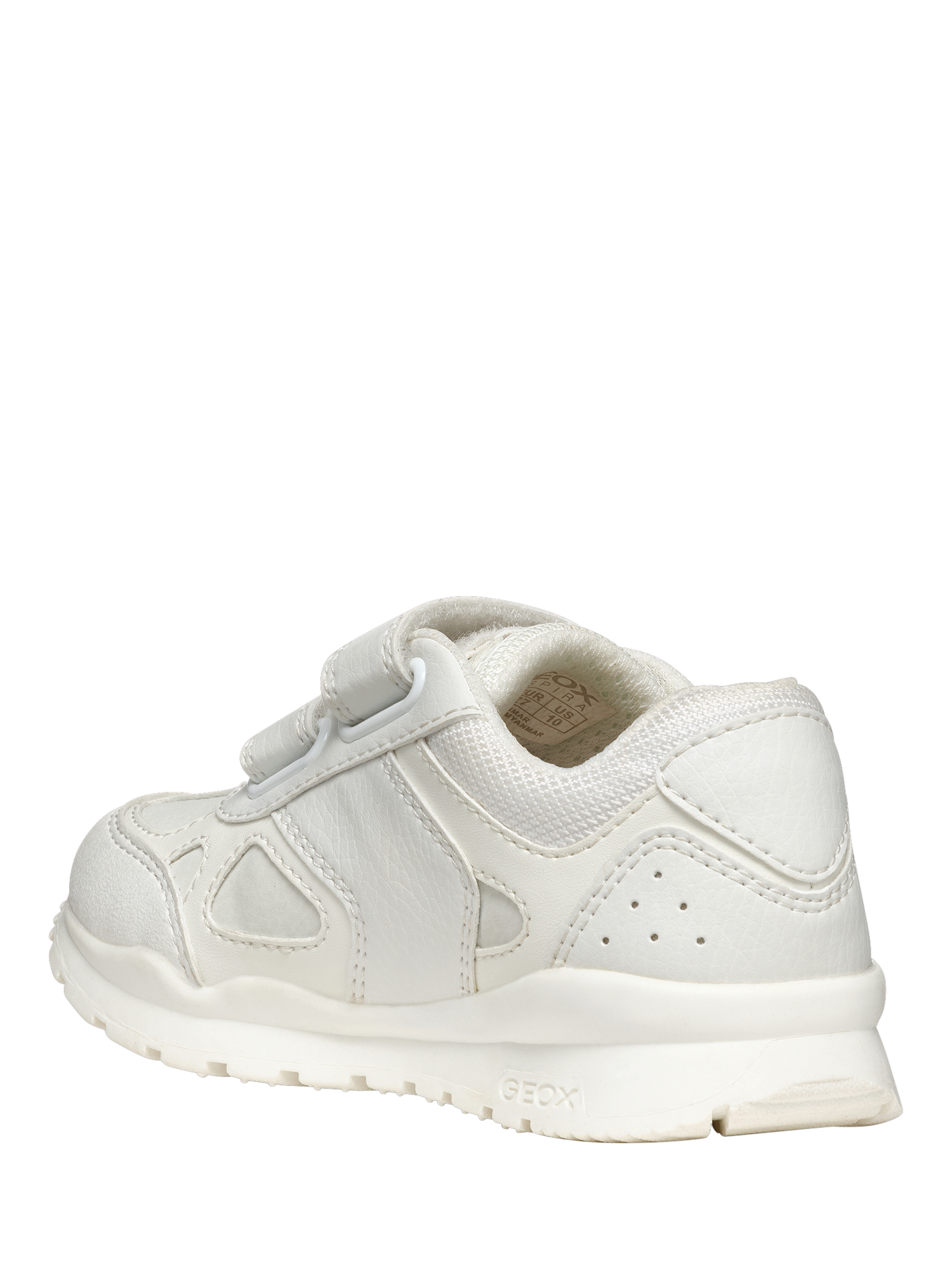 Product image 3 of 6, which shows Geox Kids' Pavel Riptape Trainers, White, EU26