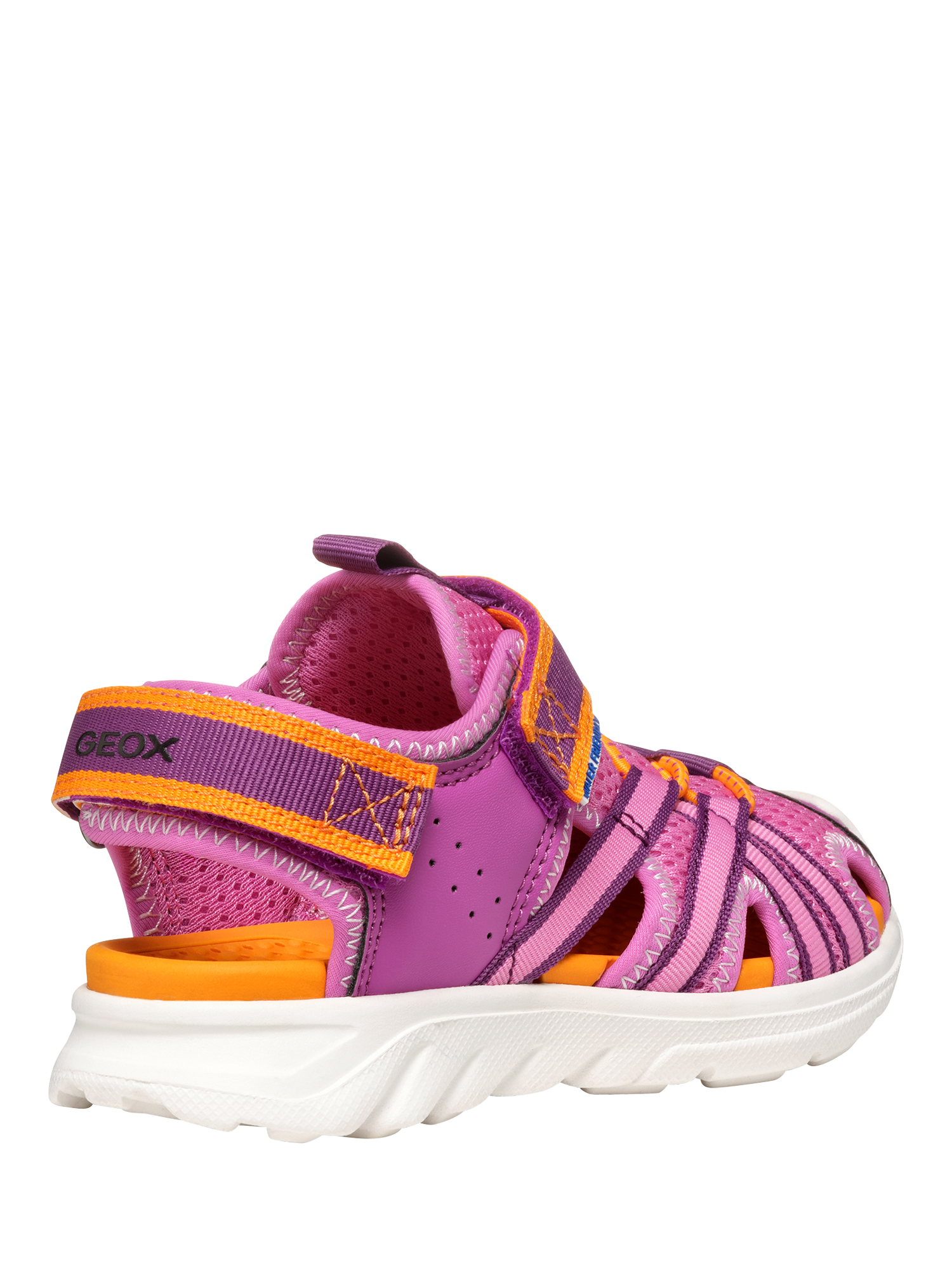 Product image 4 of 6, which shows Geox Kids' Airadyum Closed-Toe Sandals, Fuchsia/Orange, EU24