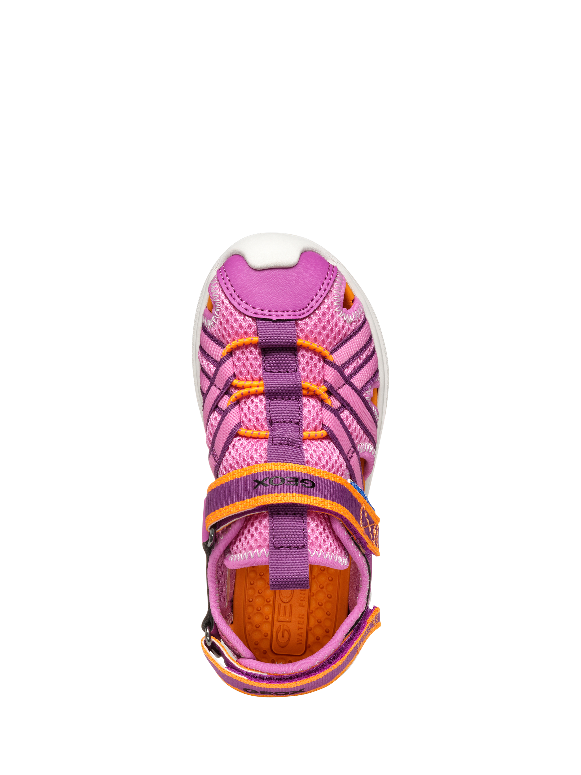 Product image 5 of 6, which shows Geox Kids' Airadyum Closed-Toe Sandals, Fuchsia/Orange, EU24