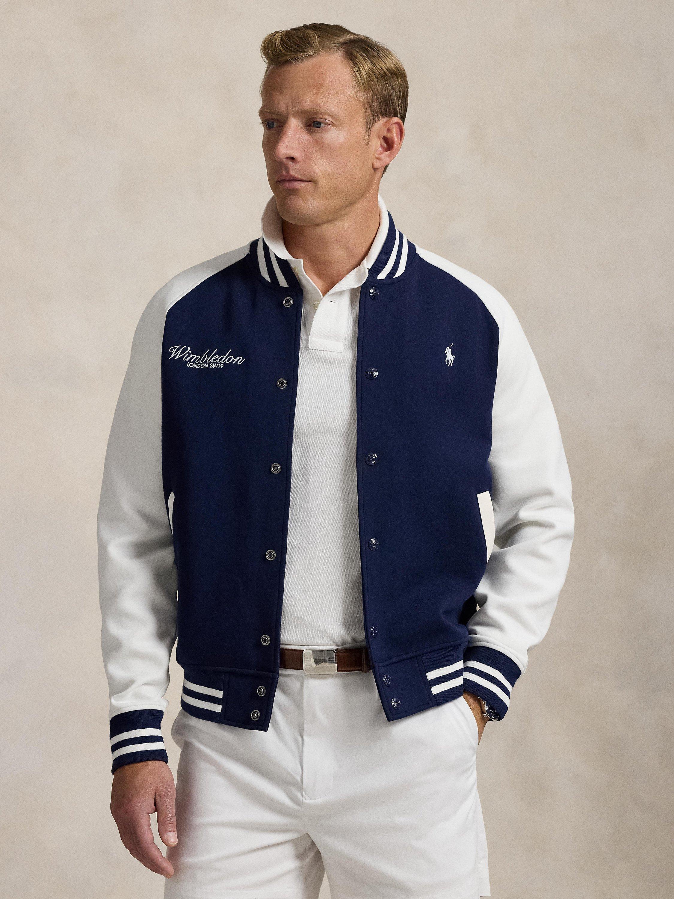 Polo Ralph Lauren X Wimbledon 2025 Cotton-blend Unisex Jacket, Refined Navy/Cream