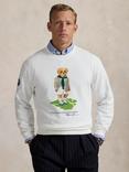 Polo Ralph Lauren X Wimbledon 2025 Unisex Polo Bear Cotton Blend Sweatshirt, Ceramic White