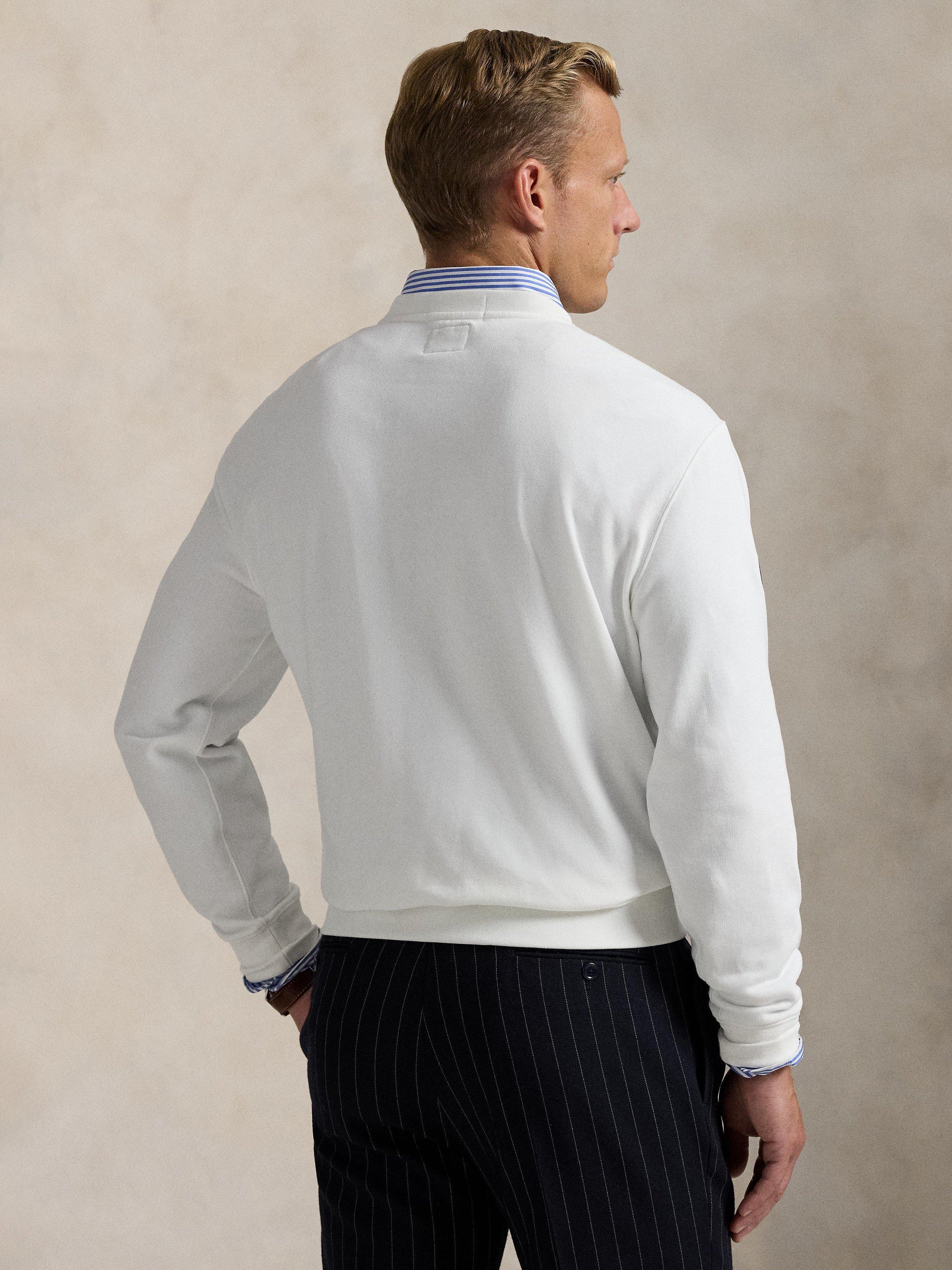Product image 2 of 5, which shows Polo Ralph Lauren X Wimbledon 2025 Unisex Polo Bear Cotton Blend Sweatshirt, Ceramic White, XL